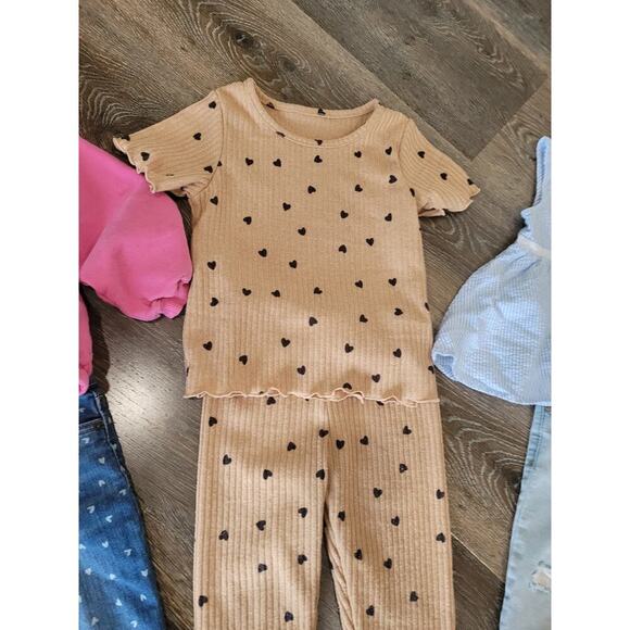 Cat & Jack Zara Toddler Girls set of 3 Outfits size‎ 4t Pants and Shirts #7 - Picture 3 of 6